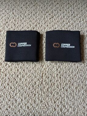 Copper Compression Black Compression Arch Support Sleeves - Pair